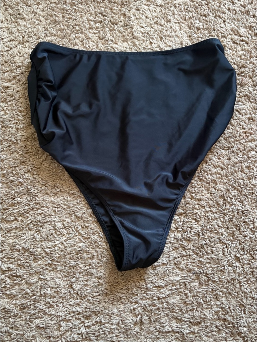 SHEIN Black High-Waist Women's Swim Bottom